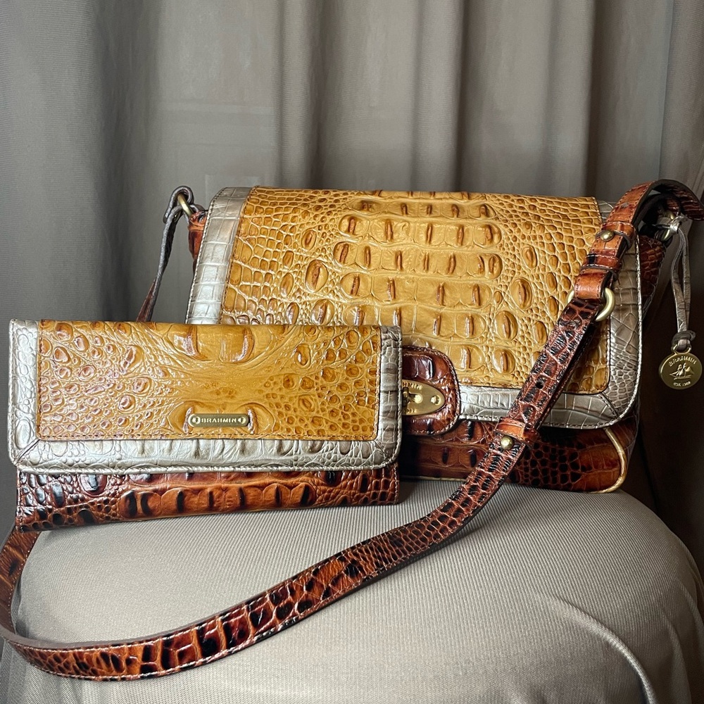 Brahmin Tri-Tone Croc Embossed Wallet – Collector’s Companion